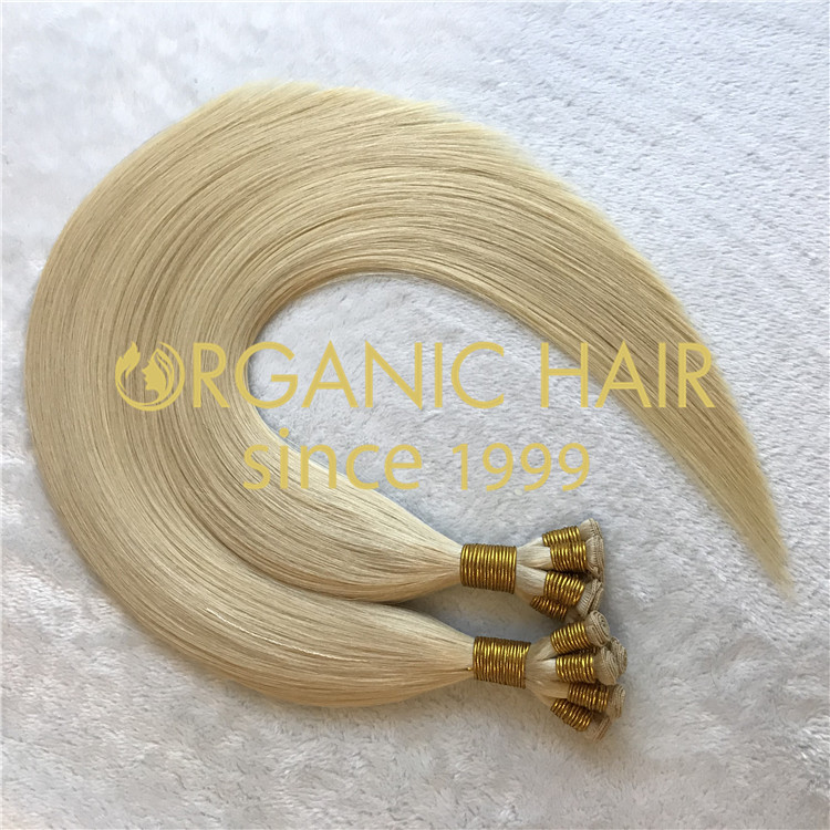 Top quality hair extensions to order-- Blonde Handtied Weft  C27